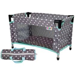 Кроватка для кукол LeanToys Alice 7700 (Grey/Turquoise) Thumb