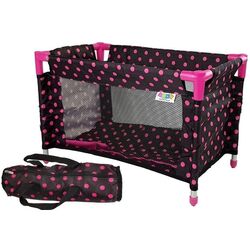 Кроватка для кукол LeanToys Alice 7701 (Black/Pink) Thumb