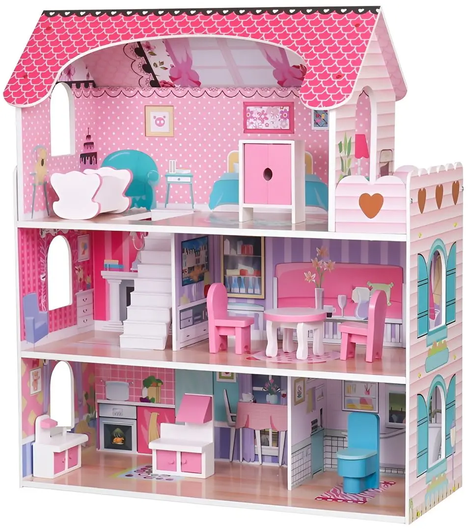 Кукольный домик LeanToys Bianca 5516 (Pink)