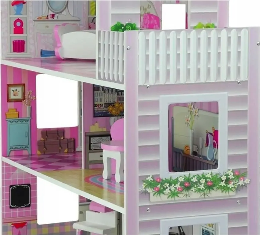 Кукольный домик LeanToys Stefie 2264 (Pink) - 4