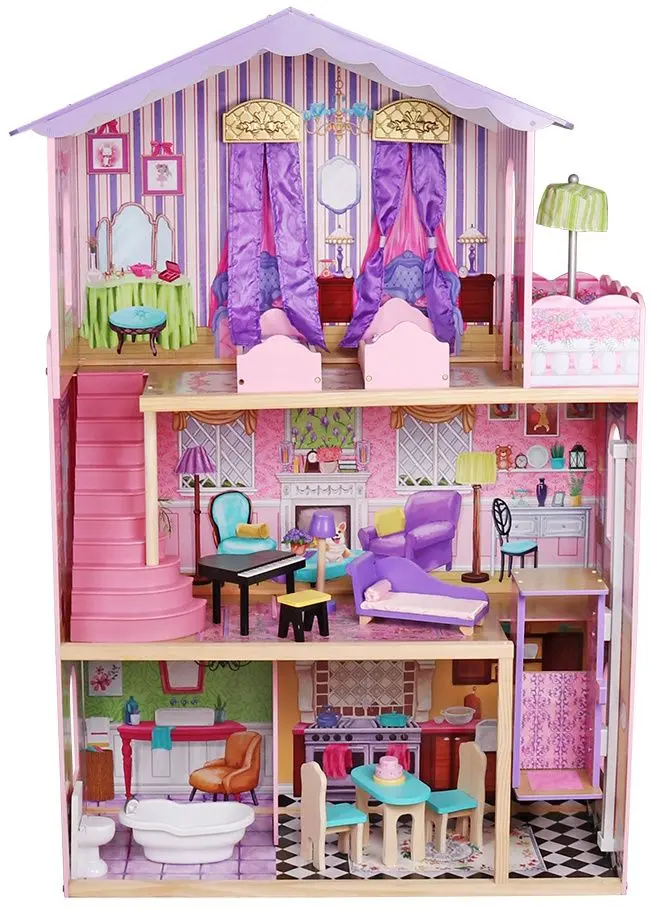 Кукольный домик LeanToys Stella 7680 (Pink)