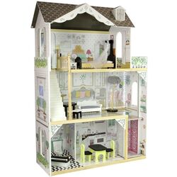 Кукольный домик LeanToys Villa Wioletta (White/Wood) Thumb