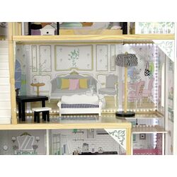 Кукольный домик LeanToys Villa Wioletta (White/Wood) Thumb