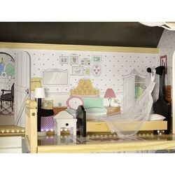 Кукольный домик LeanToys Villa Wioletta (White/Wood) Thumb