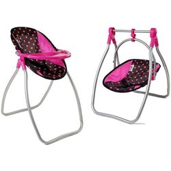 Стульчик для кукол 2в1 LeanToys 7704 (Pink/Black) Thumb