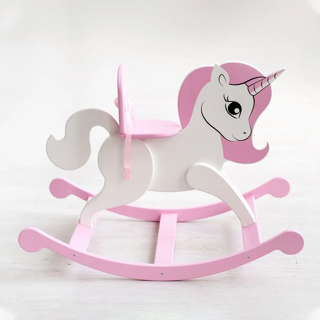 Jucarie-balansoar pentru papusi Манюня Shining Crown Unicorn 71120 (Whie/Pink)