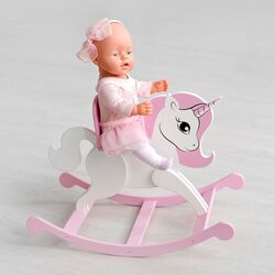 Jucarie-balansoar pentru papusi Манюня Shining Crown Unicorn 71120 (Whie/Pink) Thumb