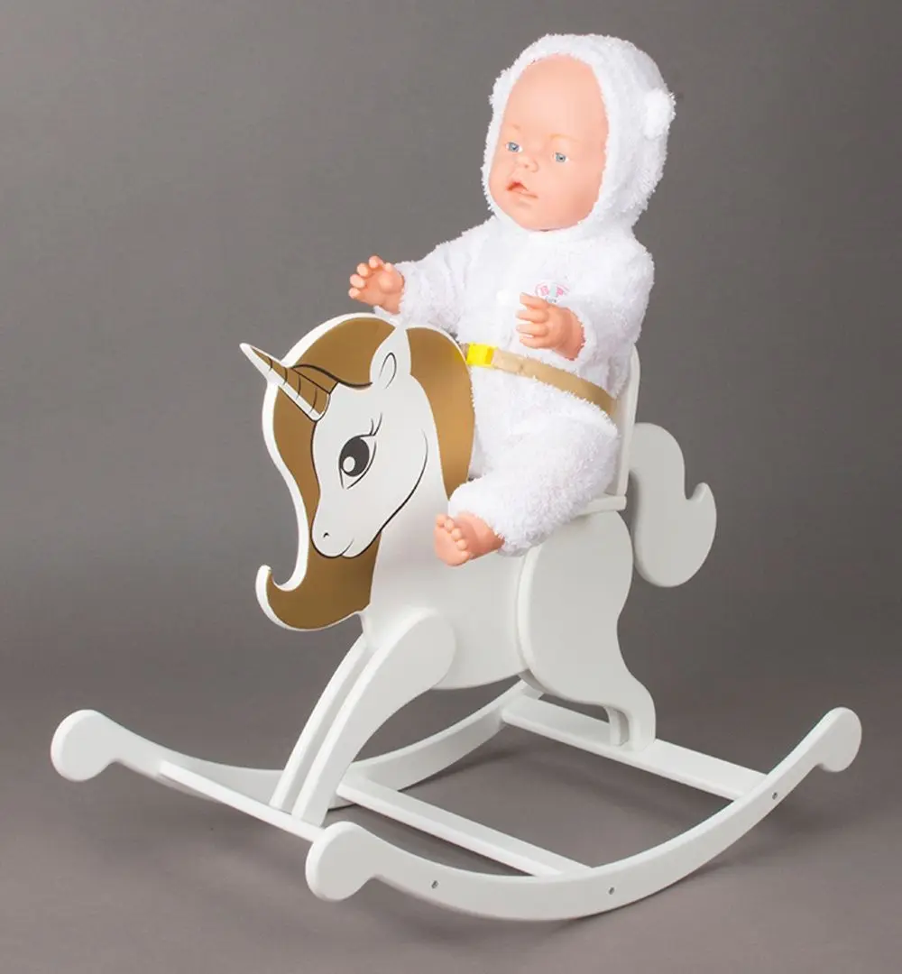 Игрушка-качалка для кукол Манюня Shining Crown Unicorn 72120 (Whie/Gold) - 6