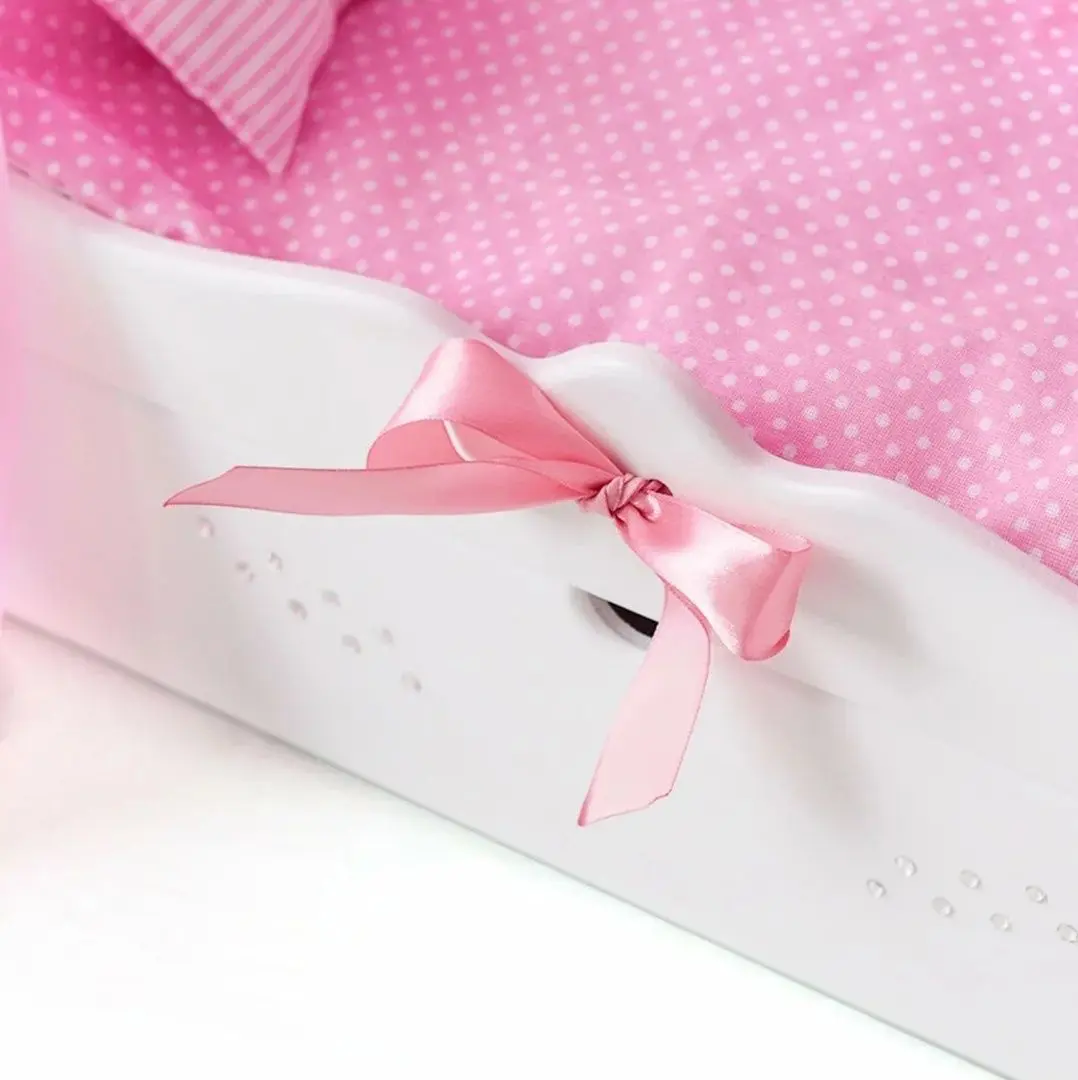 Кроватка для куклы Манюня Diamond Princess 71219 (Pink/White)