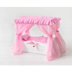 Кроватка для куклы Манюня Diamond Princess 71219 (Pink/White) Thumb