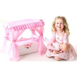 Кроватка для куклы Манюня Diamond Princess 71219 (Pink/White) Thumb