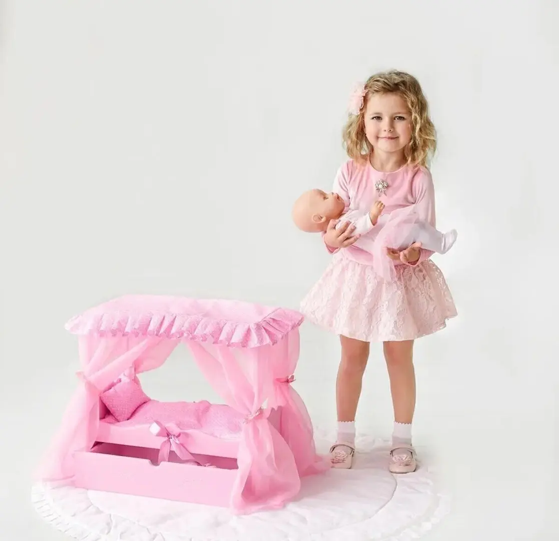 Кроватка для куклы Манюня Diamond Princess 722191 (Pink)