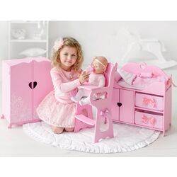 Стульчик для куклы Манюня Diamond Princess 72119 (Pink) Thumb