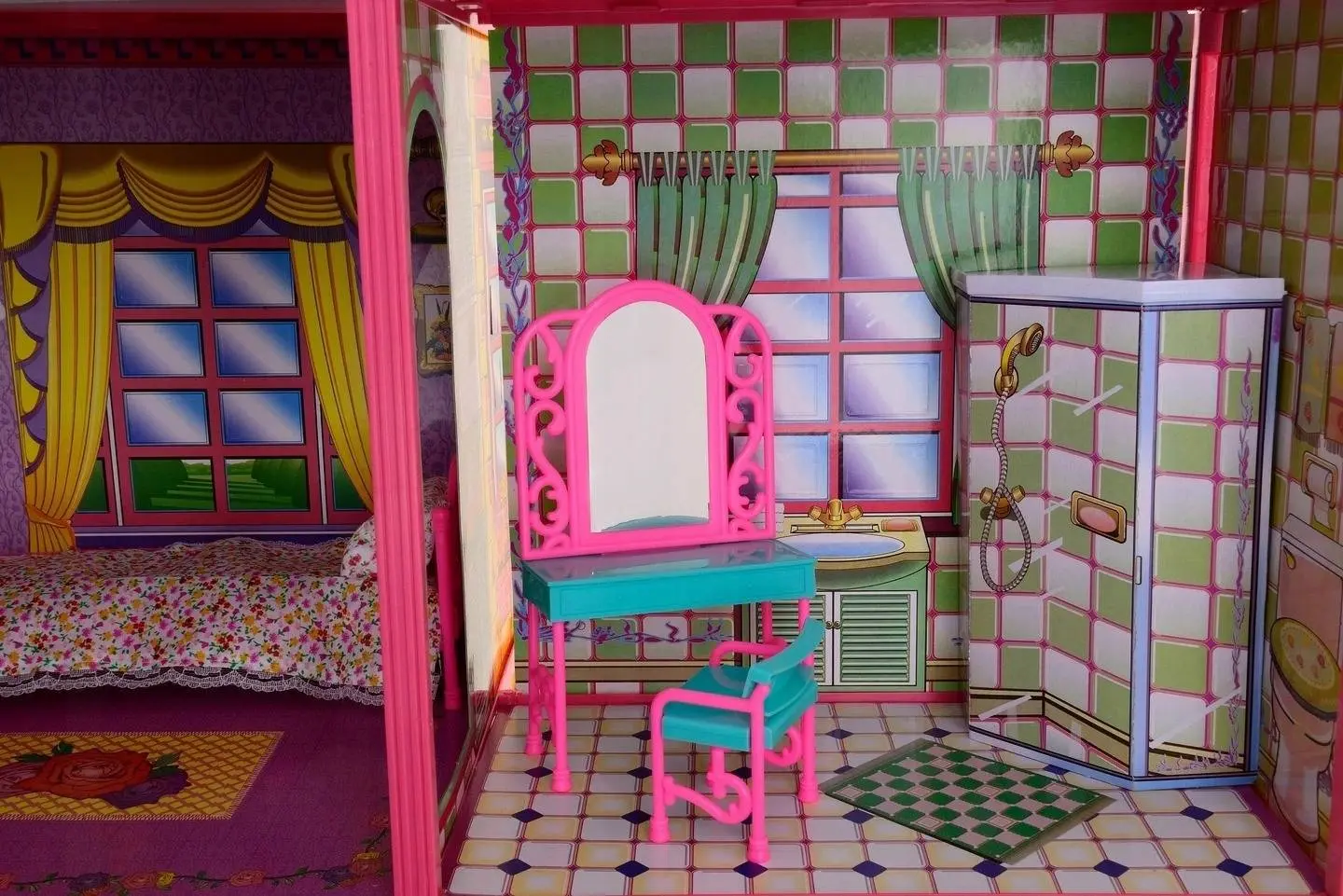 Casuta pentru papusi Multistore HC33423 (Pink) - 4