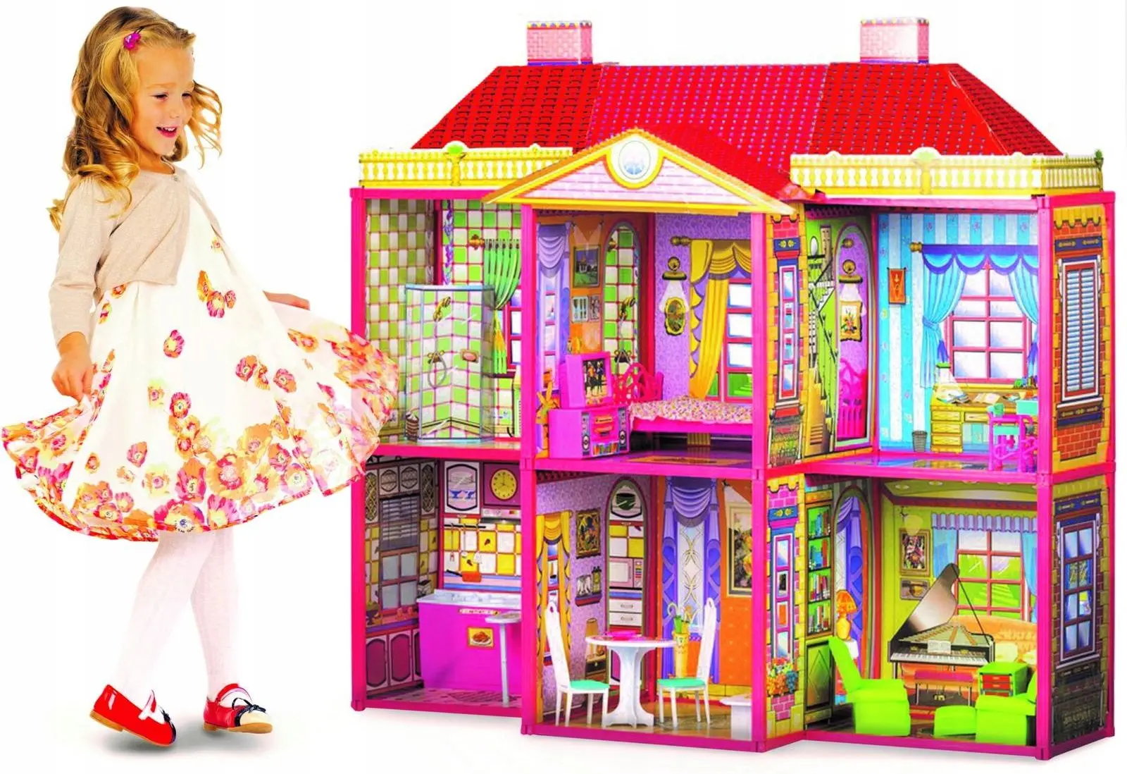 Casuta pentru papusi Multistore HC33423 (Pink) - 6