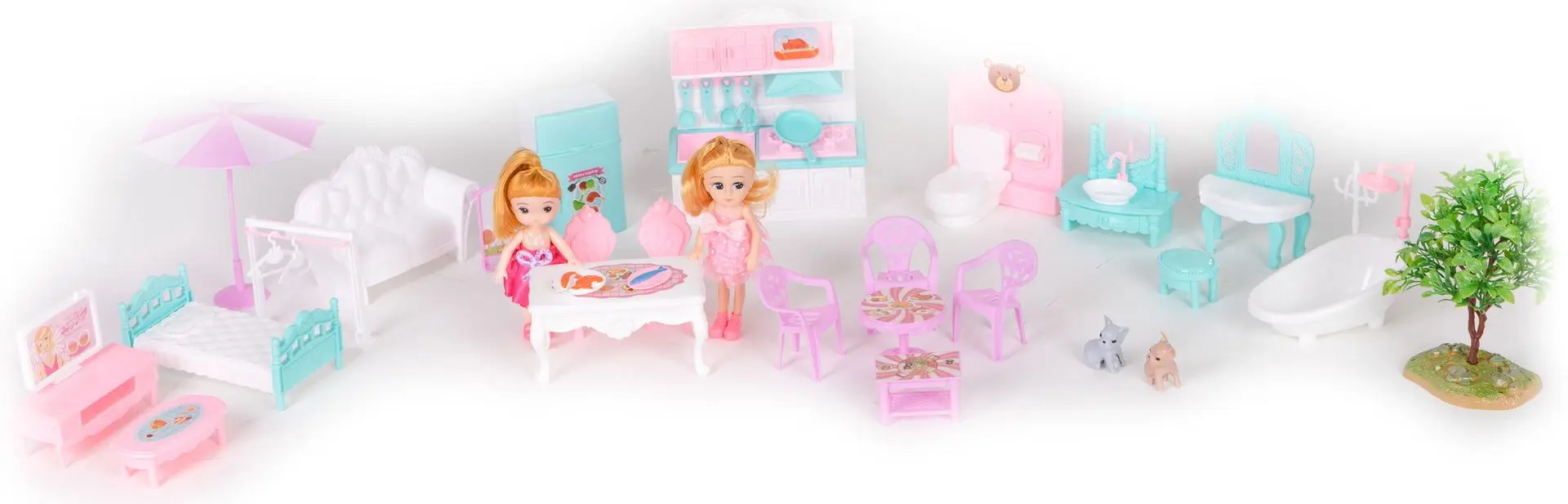 Casuta pentru papusi Multistore HC480394 (Pink/White) - 4