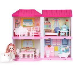 Casuta pentru papusi Multistore HC507651 (Pink/White) Thumb