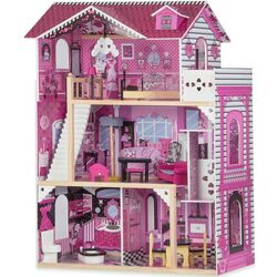 Căsuță pentru păpuși Ricokids 7806-7753 (Pink/White)