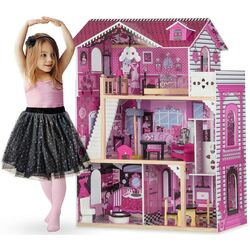 Кукольный домик Ricokids 7806-7753 (Pink/White) Thumb