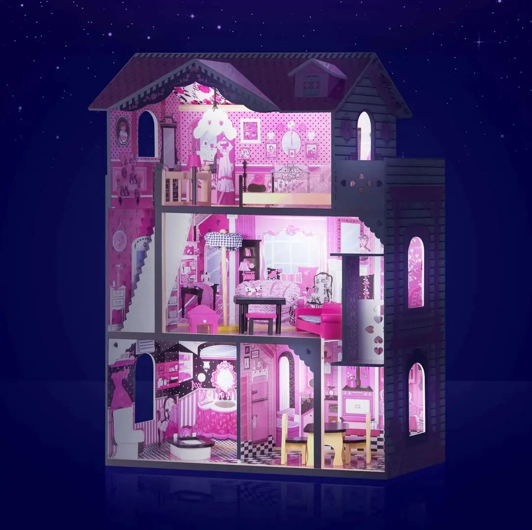 Кукольный домик Ricokids 7806-7753 (Pink/White)