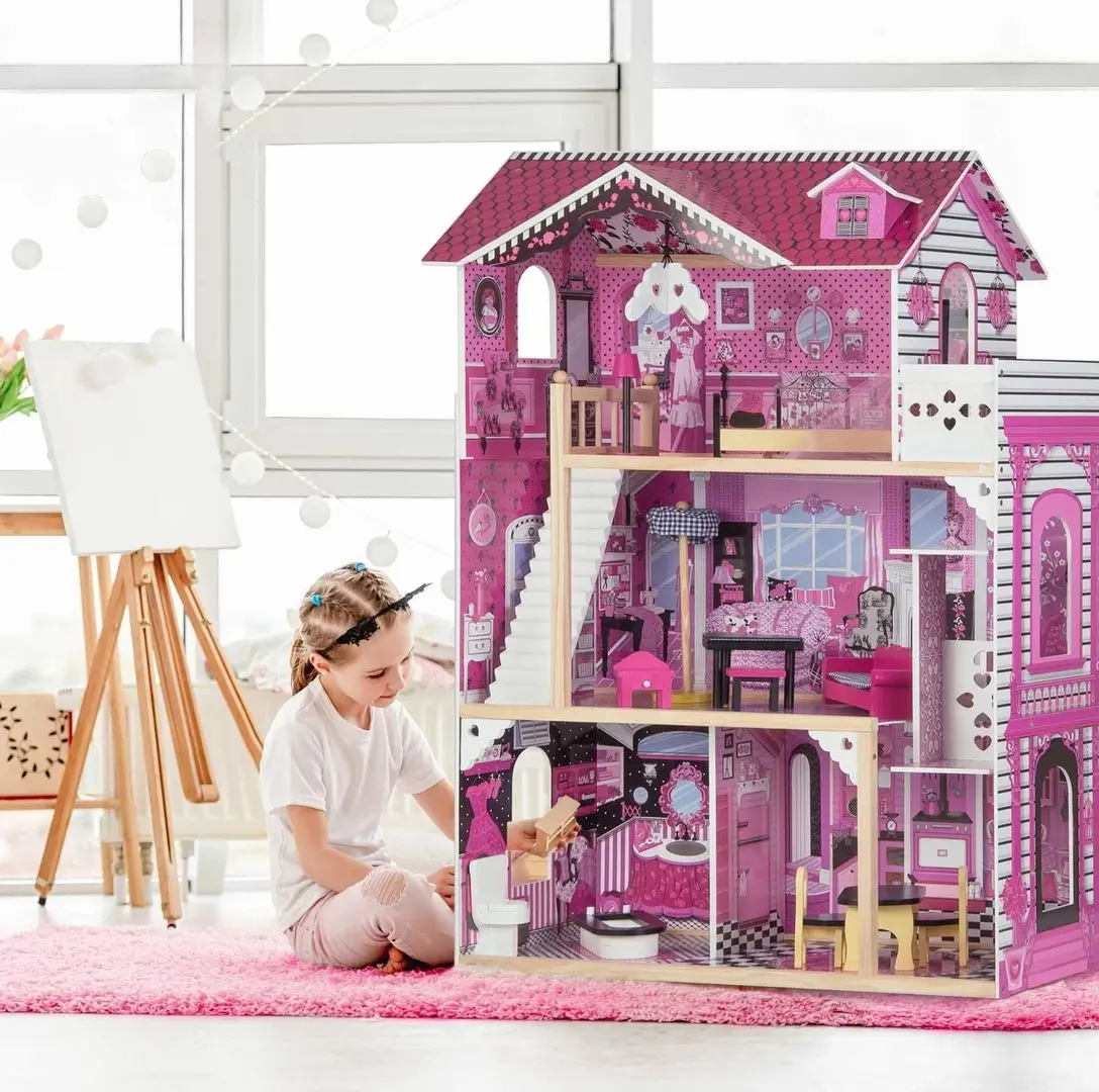 Кукольный домик Ricokids 7806-7753 (Pink/White)