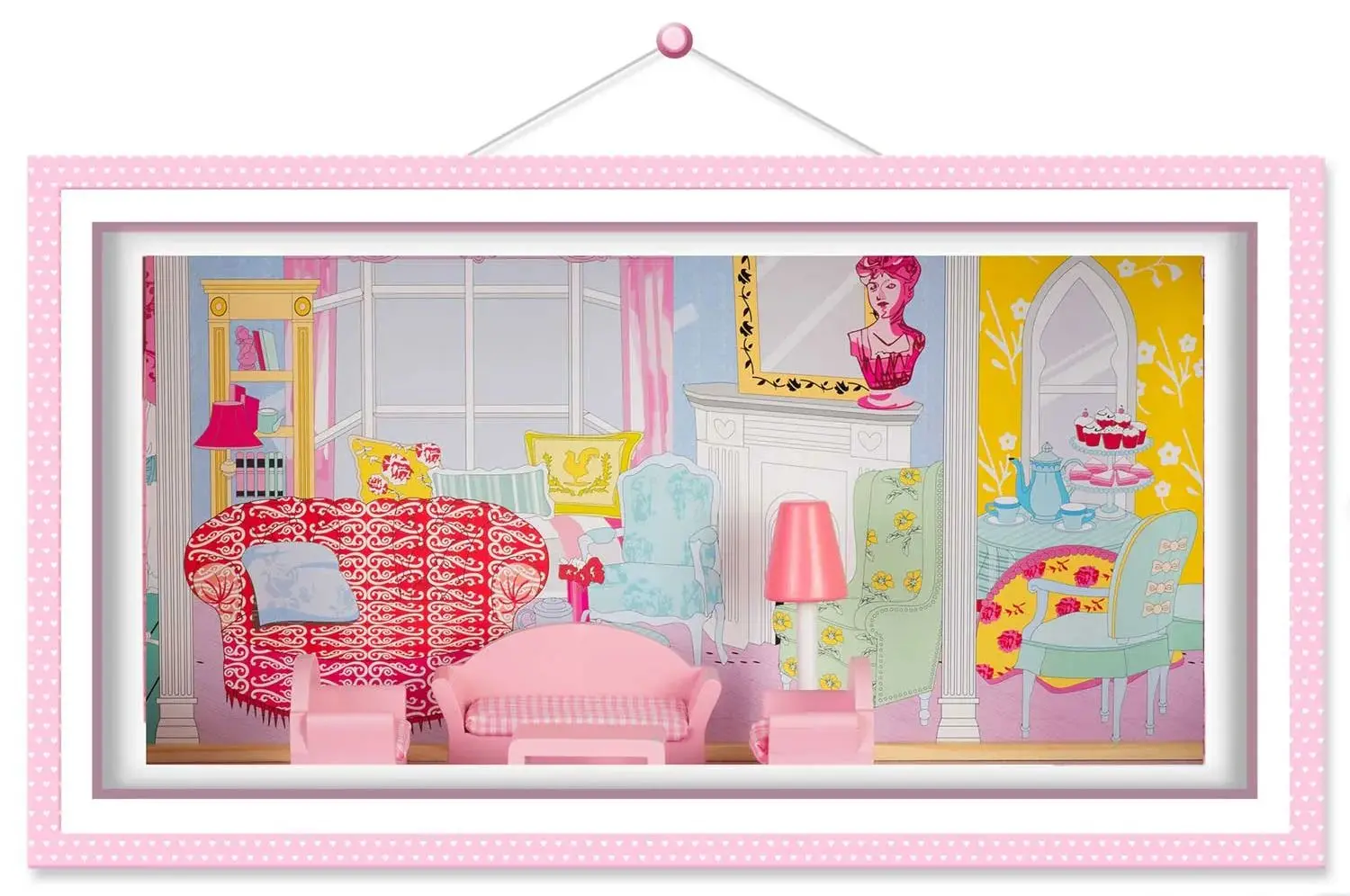 Casuta pentru papusi Ricokids 7829 (Pink)