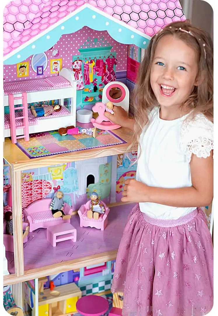 Casuta pentru papusi Ricokids 7829 (Pink)