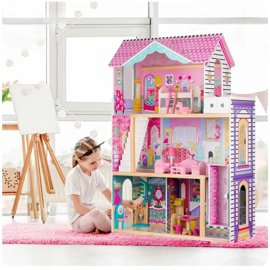 Casuta pentru papusi Ricokids 7829 (Pink)