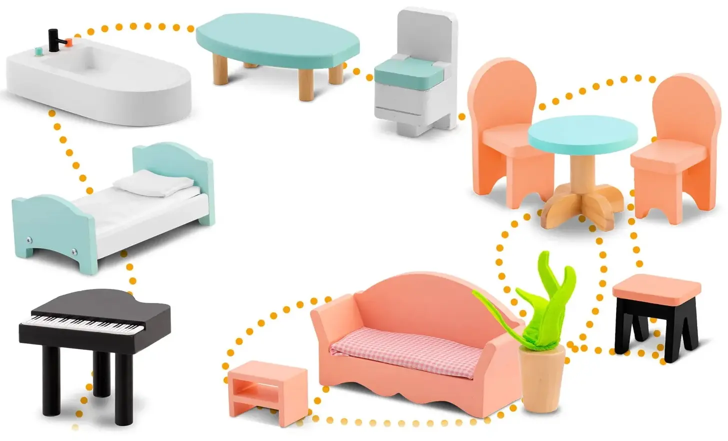 Casuta pentru papusi Ricokids RK-878 787800 (Multicolour) - 5