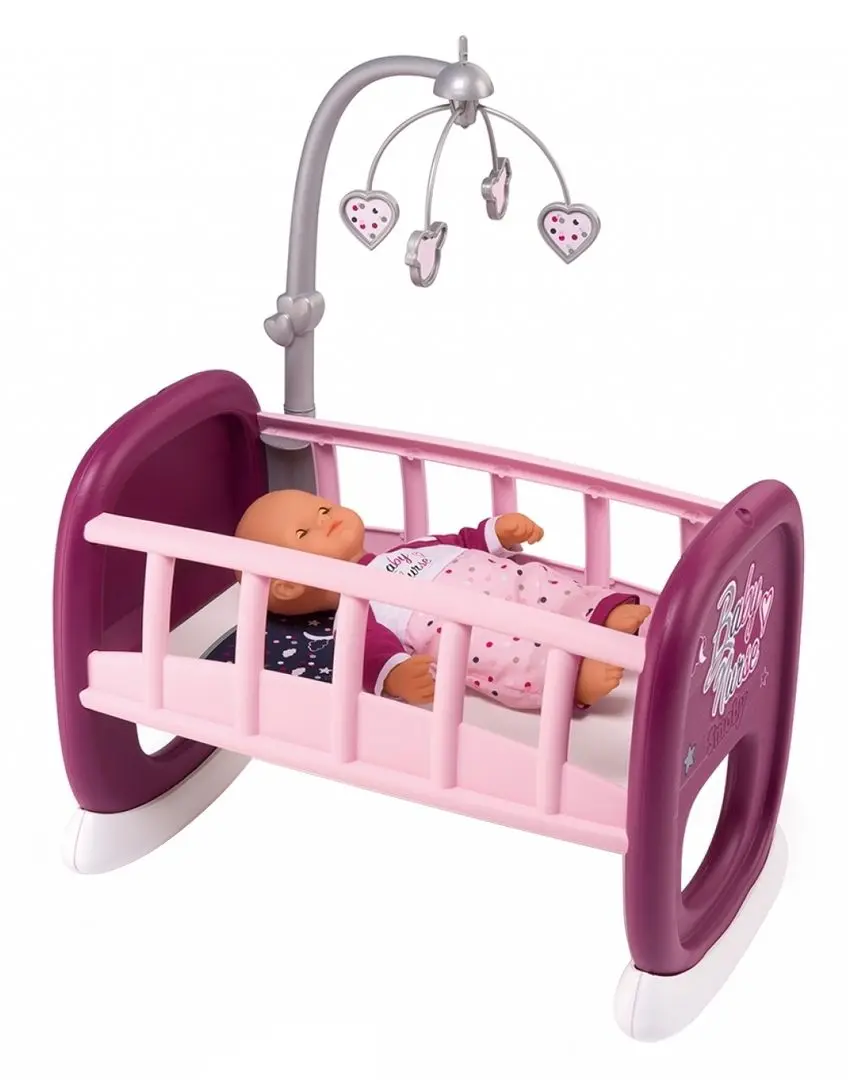 Кроватка для куклы Smoby Baby Nurse 220343 (Pink/Purple)