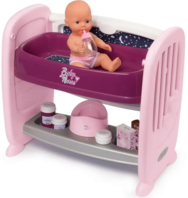 Кроватка для кукол 2в1 Smoby Baby Nurse 220353 (Pink) - 2