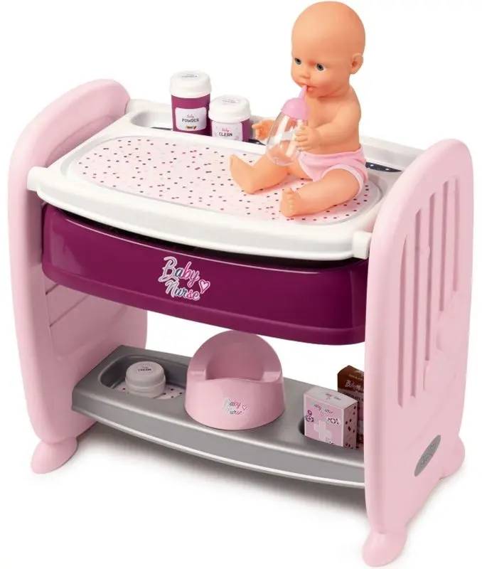 Кроватка для кукол 2в1 Smoby Baby Nurse 220353 (Pink)