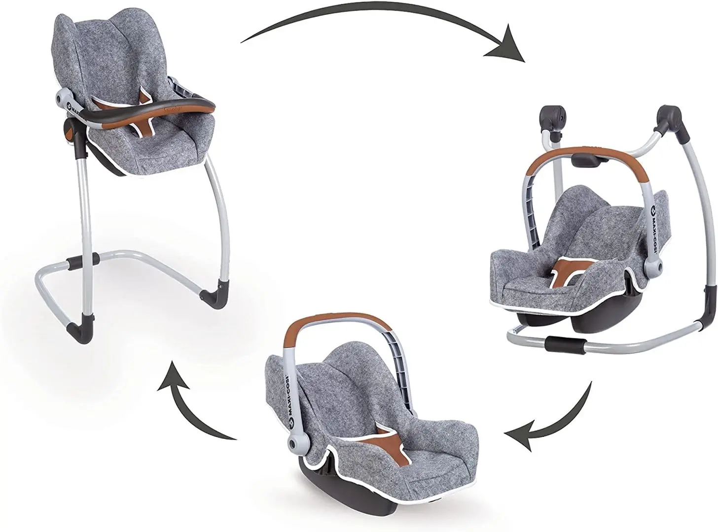 Стульчик для куклы 3в1 Smoby Maxi-Cosi 240214 (Grey) - 4