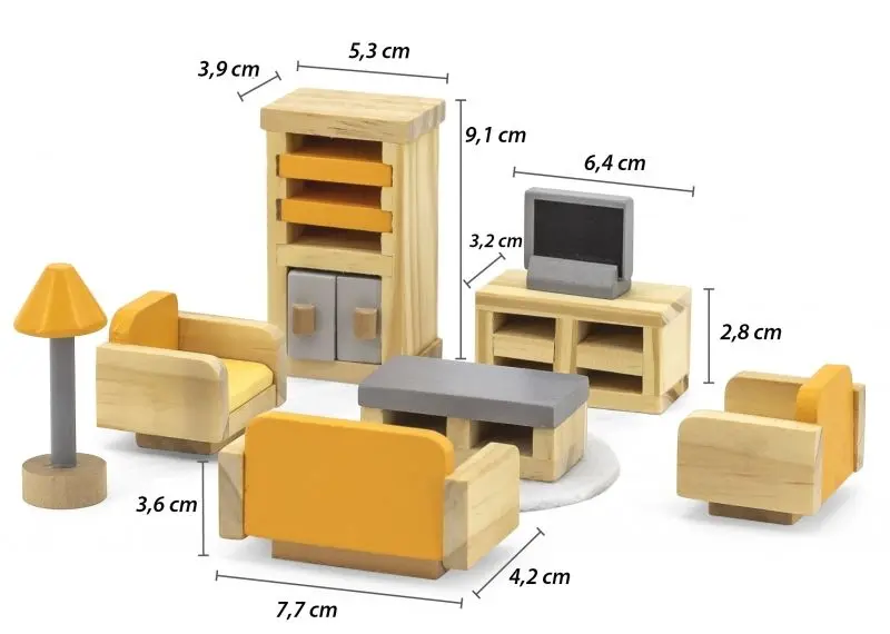 Игровой набор Viga Toys 44037 (Natural/Gray/Yellow) - 4