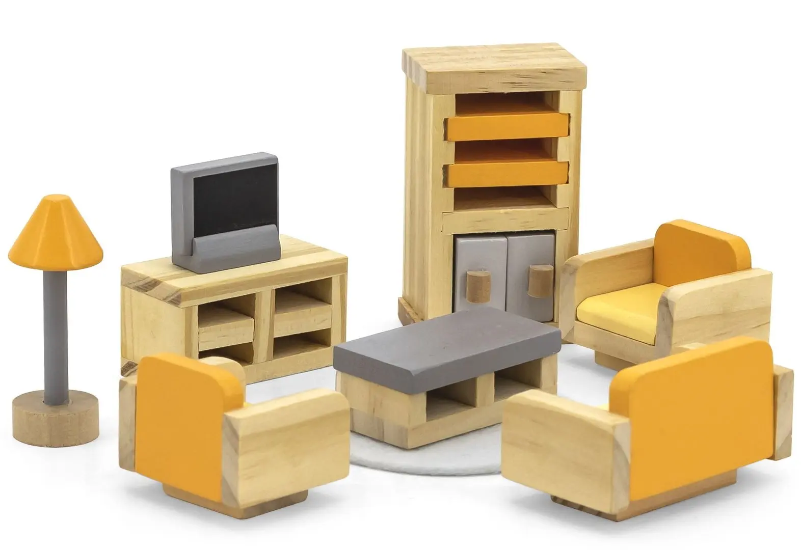 Игровой набор Viga Toys Sitting Room 44037 (Yellow/Gray/Wood) - 2