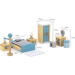 Мебель для кукольного домика Viga Toys PolarB 44035 (Wood/Blue) Thumb