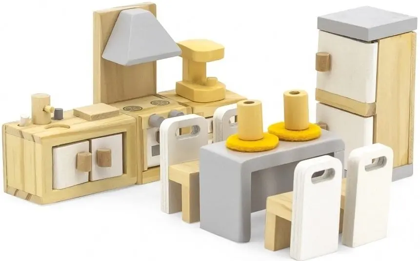 Set de joaca Viga Kitchen Dining Room 44038 (Wood/Grey)