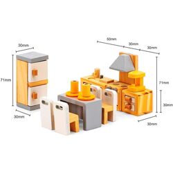 Set de joaca Viga Kitchen Dining Room 44038 (Wood/Grey) Thumb