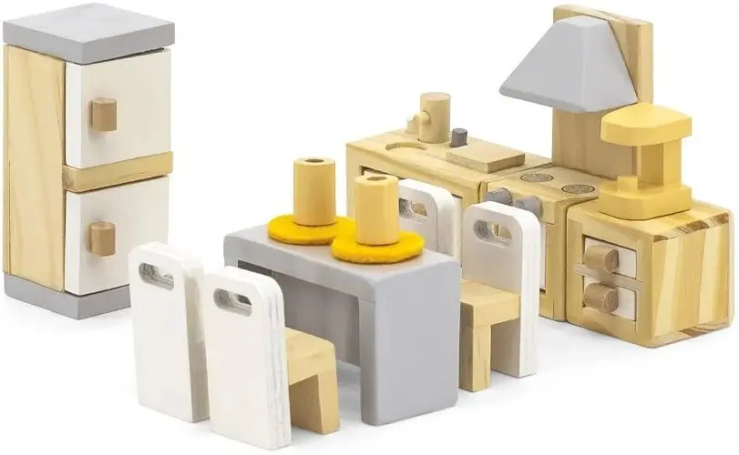 Set de joaca Viga Kitchen Dining Room 44038 (Wood/Grey)