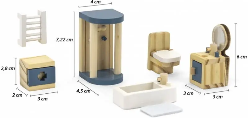 Set de joaca Viga PolarB Wooden Bathroom (Wood/Blue) - 3