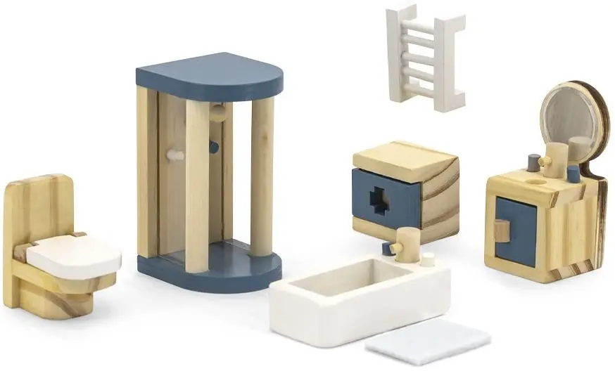 Set de joaca Viga PolarB Wooden Bathroom (Wood/Blue)
