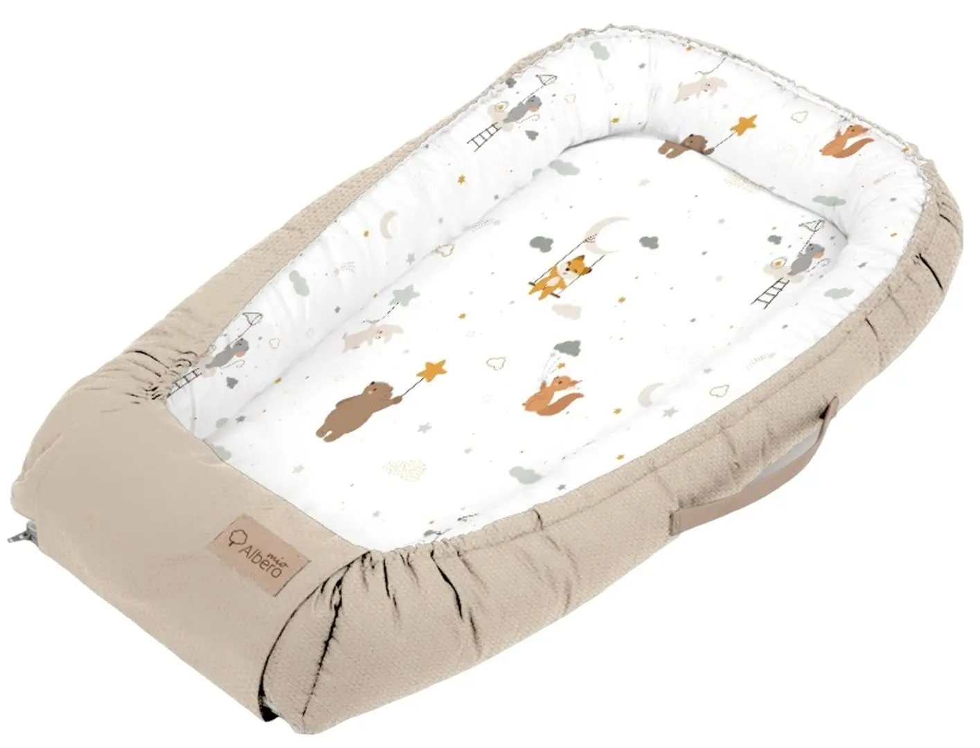 Кокон-гнездышко Albero Mio Bear W420 (Beige/White)