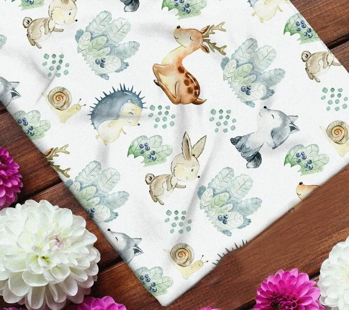 Кокон-гнездышко с подушкой Albero Mio C001 (Forest World/Beige) - 3