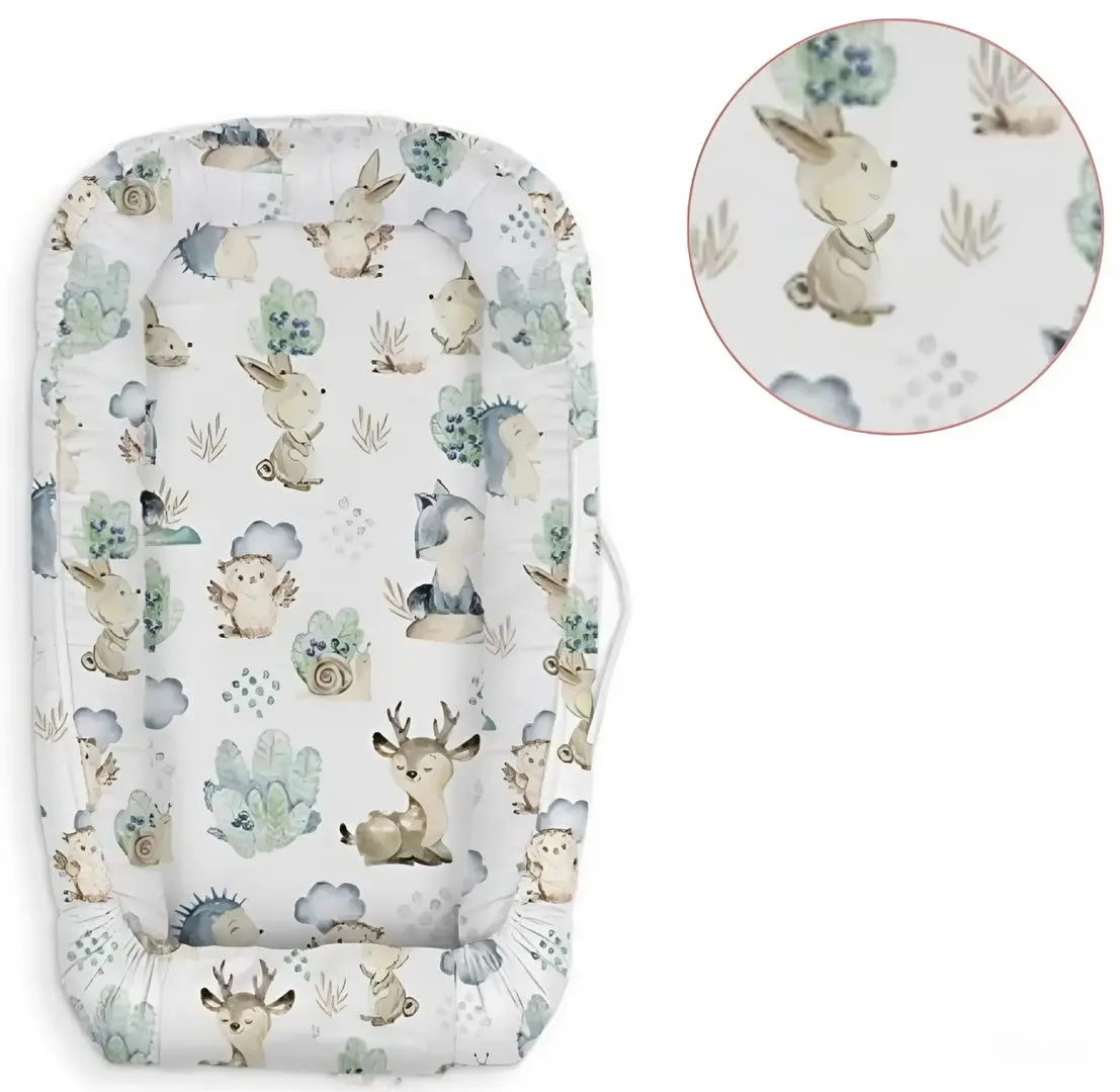 Кокон-гнездышко Albero Mio C001 Forest world (Pastel Blue) - 3