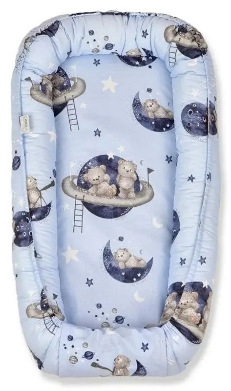 Кокон-гнездышко Albero Mio C011 Teddy Bear World (Blue)