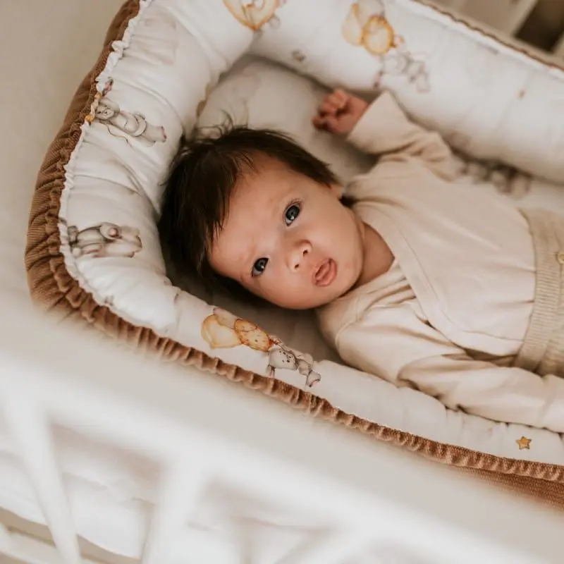 Кокон-гнездышко Albero Mio CP1 Retro Flowers (Pastel Pink) - 3