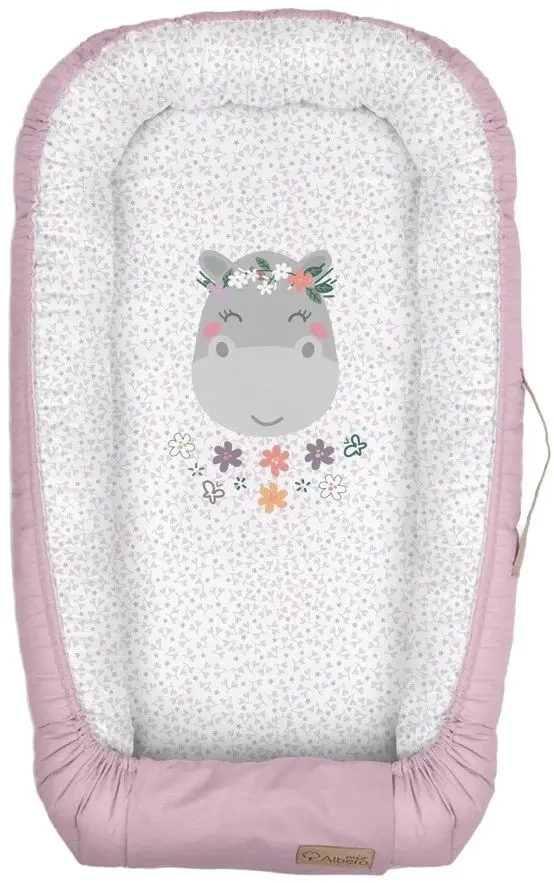 Кокон-гнёздышко Albero Mio Animals&Love Hippo A001 (Pink)