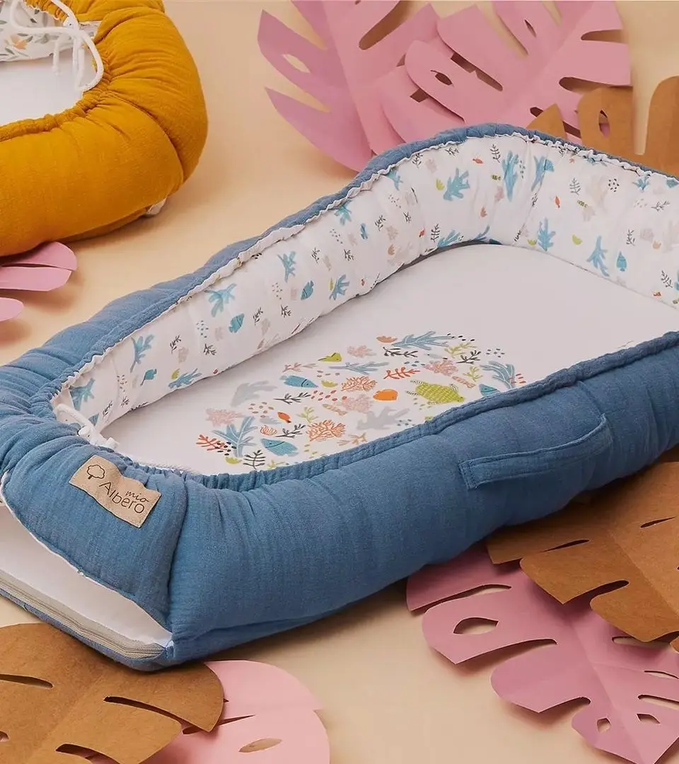 Кокон-гнёздышко Albero Mio Eco&Love Ocean E001 (Blue) - 4