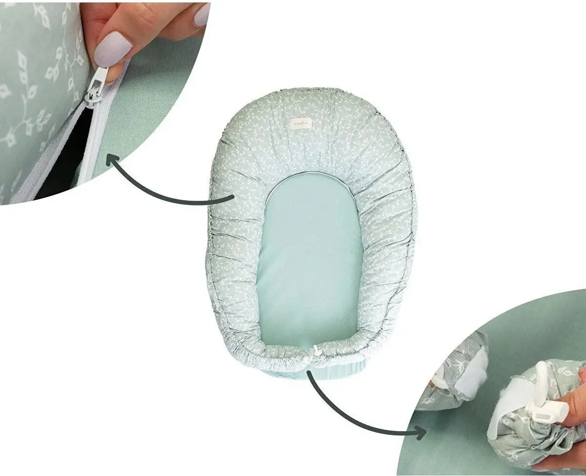 Cocon-cuibusor 5in1 BabyJem Art-525 (Green Flower)