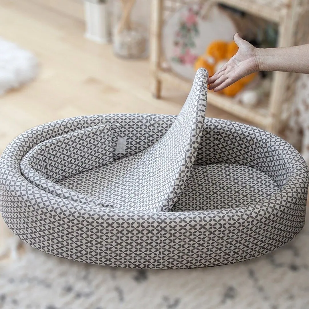 Кокон-гнездышко BabyJem Art-732 (Grey/White) - 4